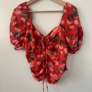 SOLD NWOT H&M Red Tied Top